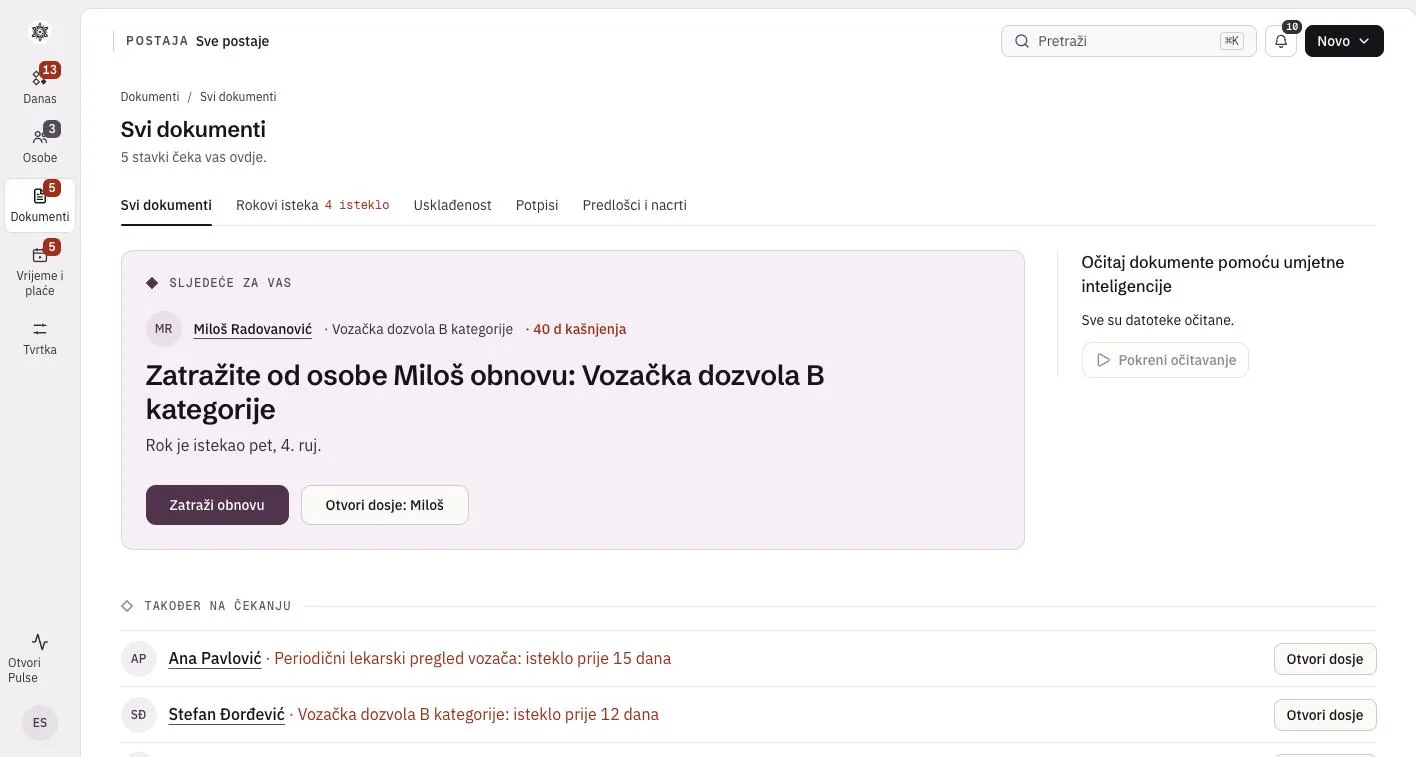 Dokumenti u Officeu: istekle vozačke dozvole s pripremljenim zahtjevom za obnovu